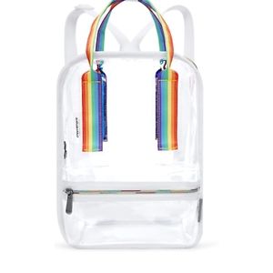 Clear NFL Approved Clear Backpack Tote Rainbow Zipper Waterproof